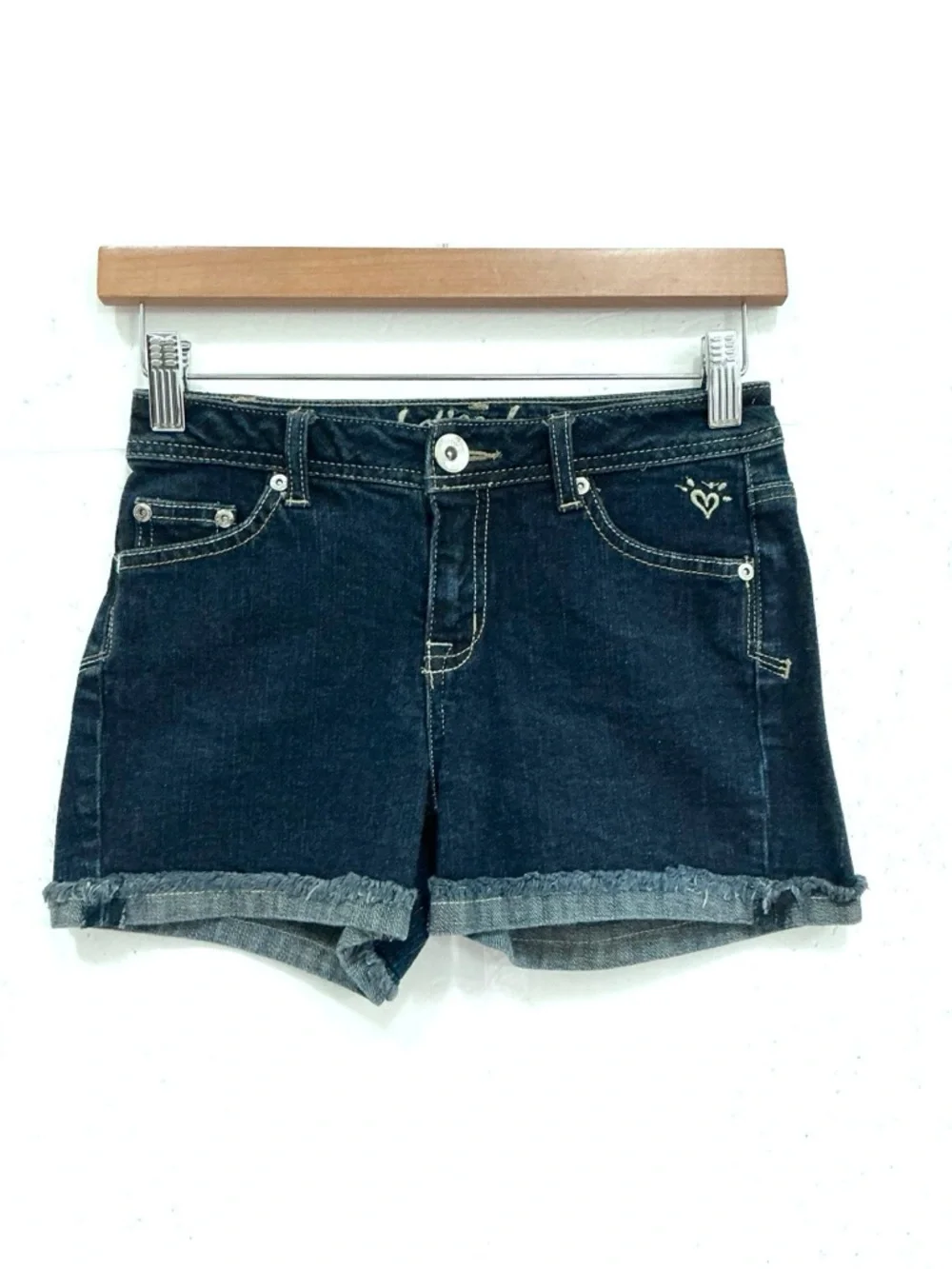 Dark Wash Denim Shorts Justice Girls Denim Dark Wash Blue Shorts 14S